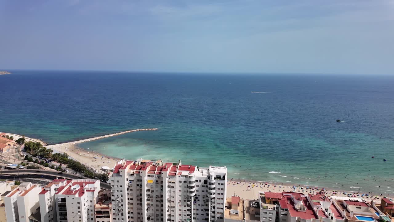 Alicante Spain city coastal viewpoint from Santa Barbara medieval castle