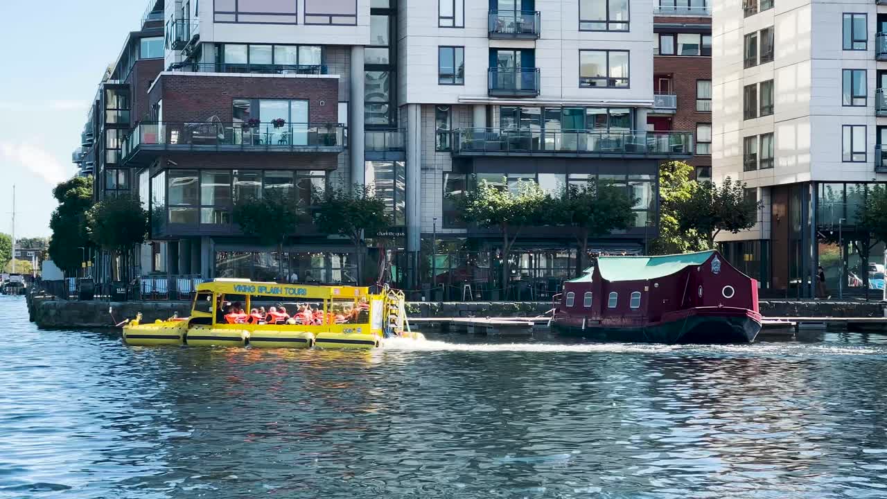 Viking splash tour at the Grand Canal Dock in Dublin