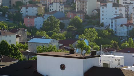 aerial view of a residential area in a city