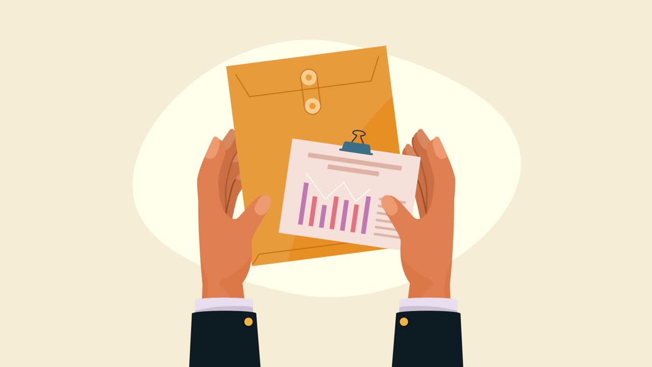 confidential correspondence business envelope animation