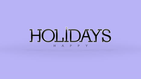 happy holidays logo vibrant purple background with engaging text