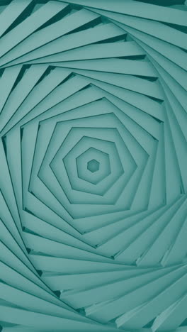 abstract teal geometric spiral pattern