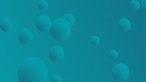 teal balls and rows of white dots