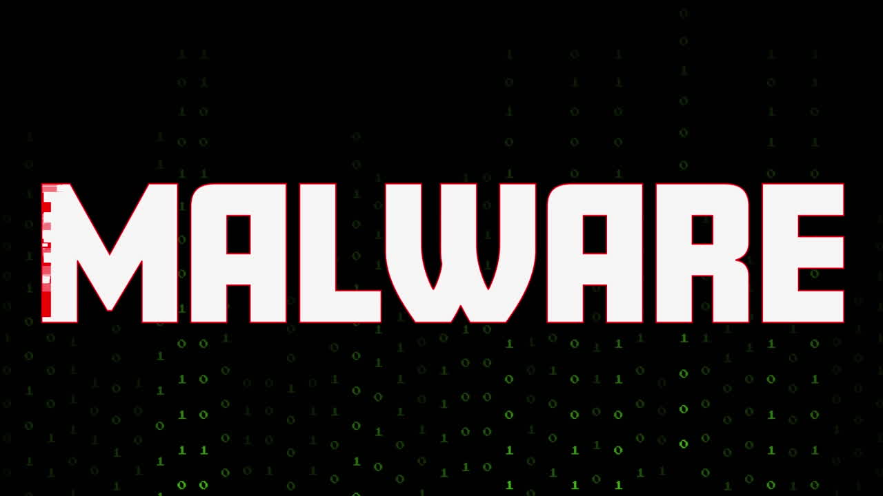 animación de texto de malware a través de codificación binaria y procesamiento de datos