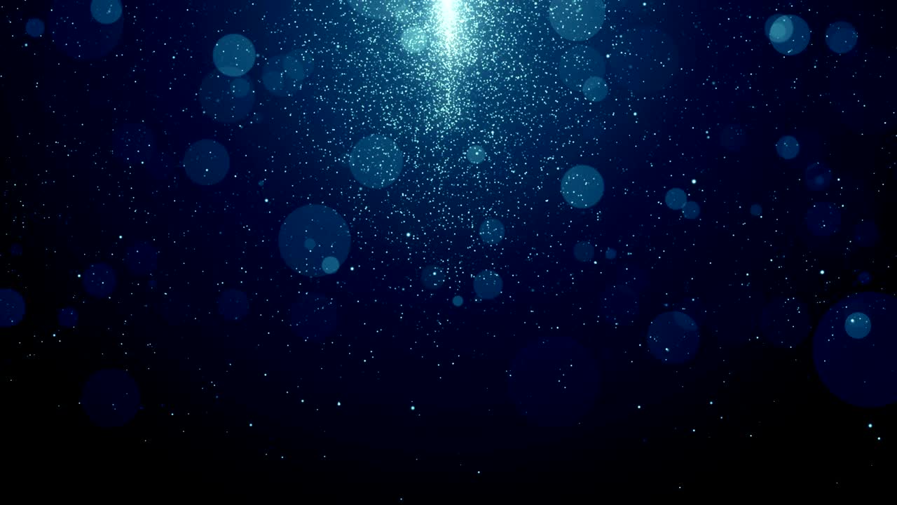 파란 먼지 입자 추상적인 빛 보케 모션 제목 영화적 배경 루프