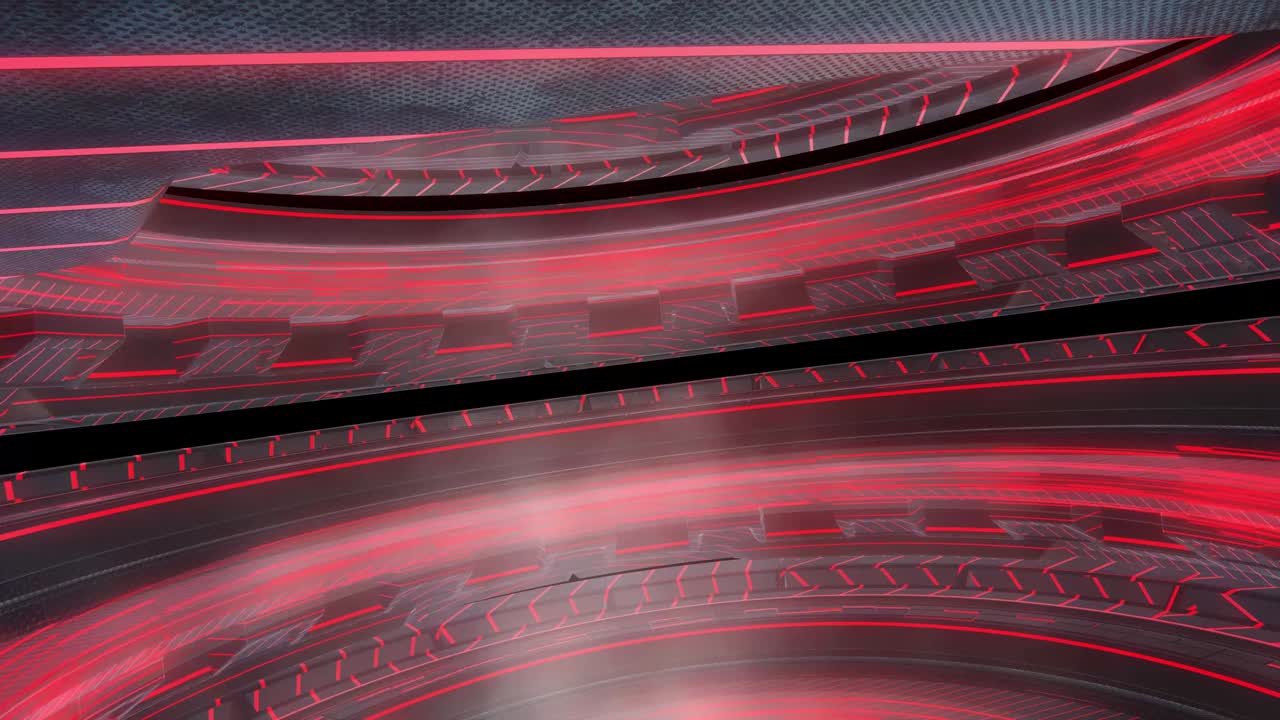 Abstract creative sci-fi, hi-tech studio, circular rotating stage concept. Neon platform, futuristic 3D rendering.