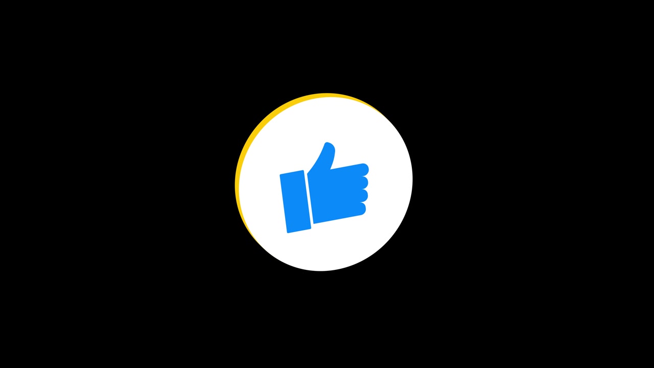 Animated Thumbs Up Like Button with Mouse Cursor Click