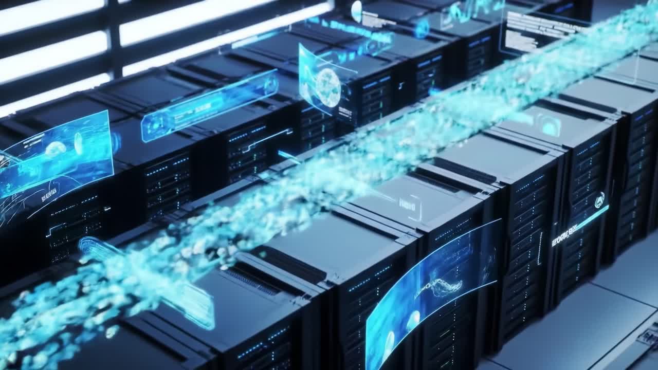 High-Tech Data Center Visualization