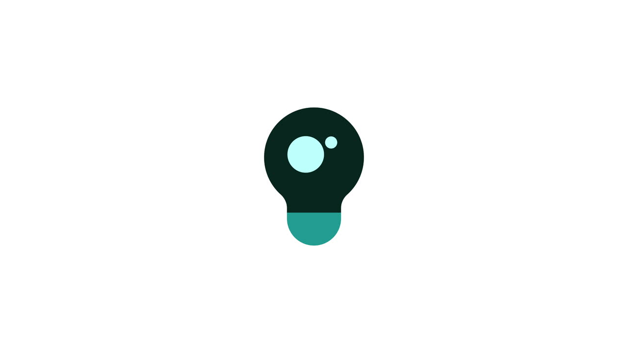 Animated Light Bulb Symbolizing Idea and Innovation