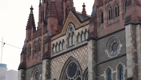 close-up of cathedral's architecture and spires