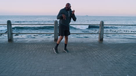 runner, health or fitness black man dance