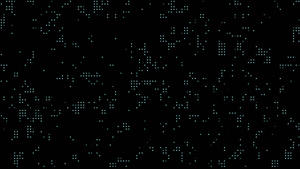 4K Background Animation of Flashing Point Grid for Abstract Data Display