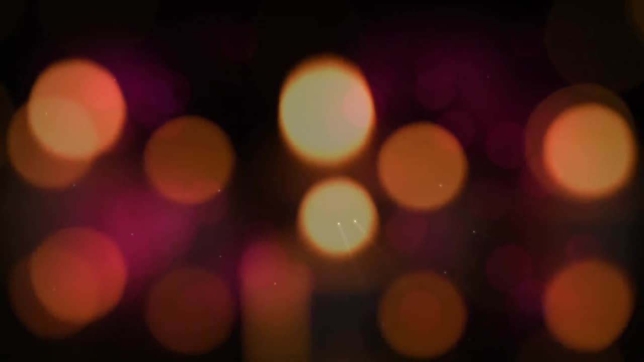 Animation of tea light candles with flickering spots of light