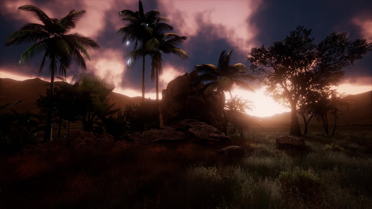 Aerial Green Hills Landscape in Fog