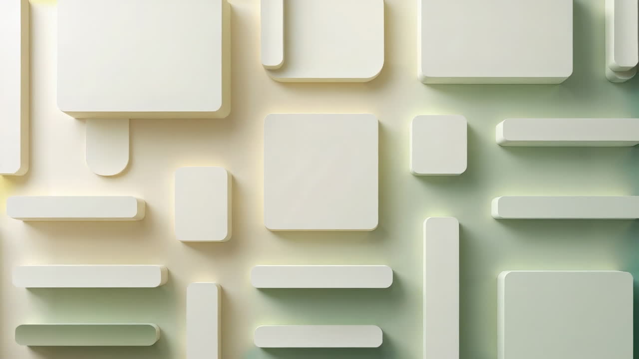 Abstract 3D Geometric Shapes on Gradient Background
