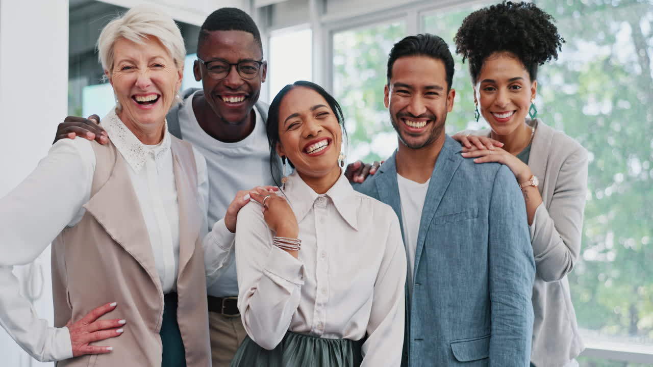 Business people, happy and collaboration