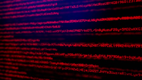 primer plano del desarrollador navegando por el código html en la animación de bucle de la pantalla de la computadora.