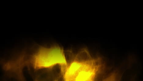luz amarilla brillante y humo