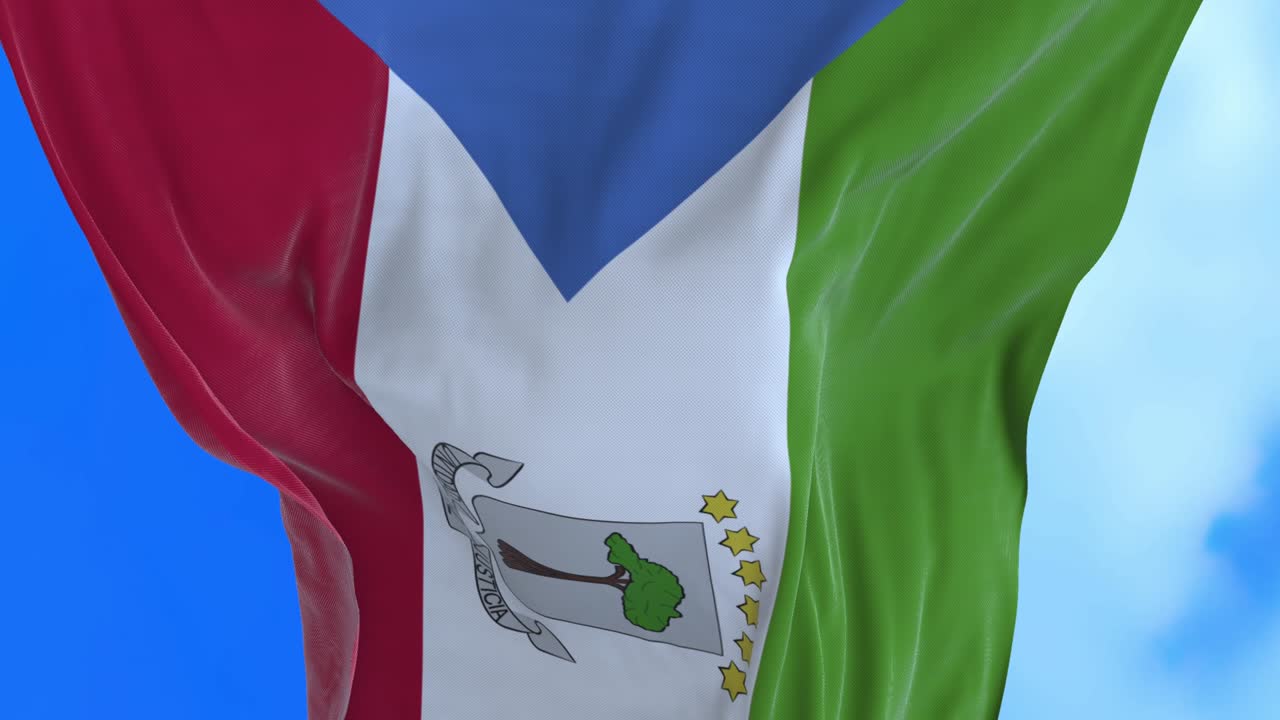 el bucle sin costuras de la bandera de guinea ecuatorial.
