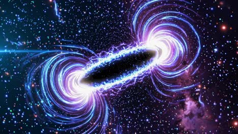 visualization of black hole interaction