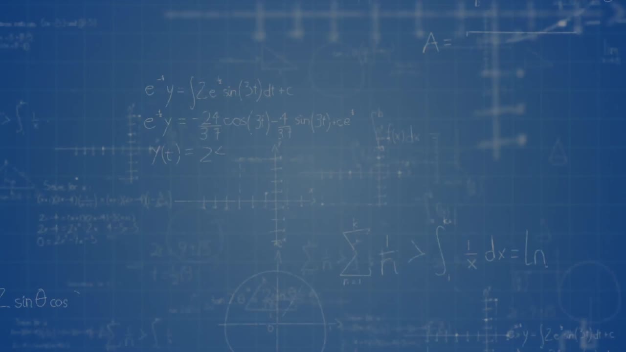 animación de ecuaciones matemáticas sobre estructuras químicas