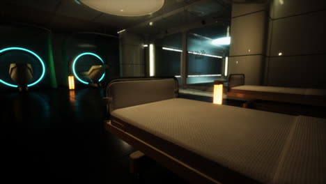 futuristic hospital room