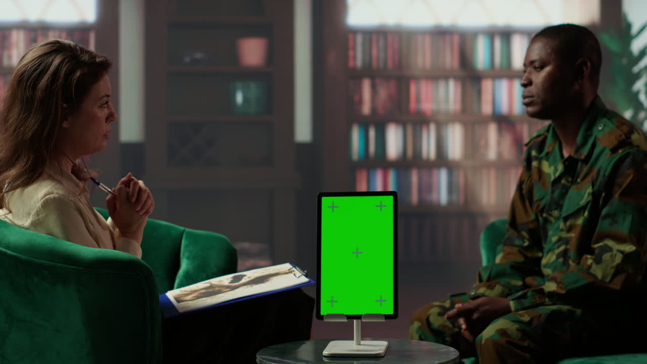 sesión de asesoramiento con un soldado