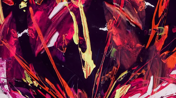 Swirling Paint. Abstract Design. Abstract Painting. Motion Background. Colorful Fusion. Paint Reaction. Spin of Colors. Loop