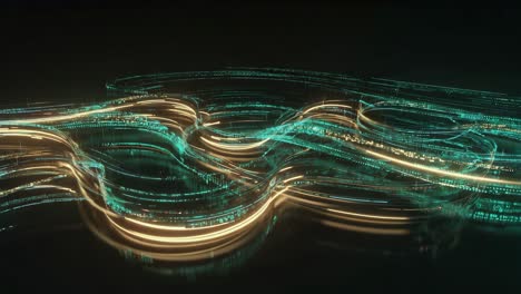 abstract digital data stream light trails