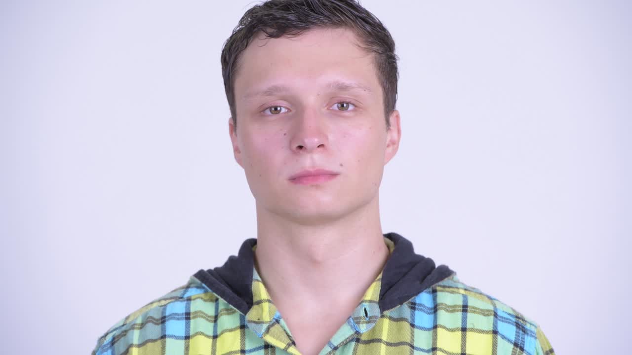 젊은 잘 생긴 hipster 남자