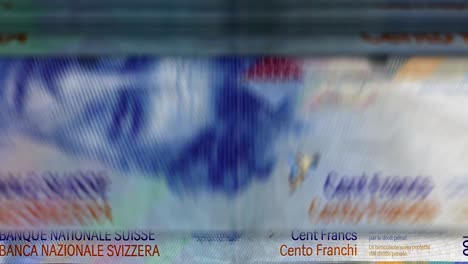 money counting machine down – 100 swiss franc