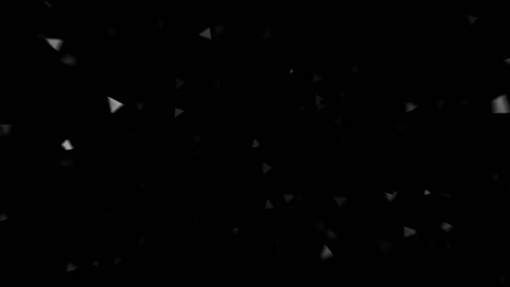 abstract geometric plexus fantasy technology background with moving triangles.