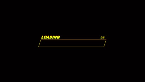 animation colorful loading bar on black background.