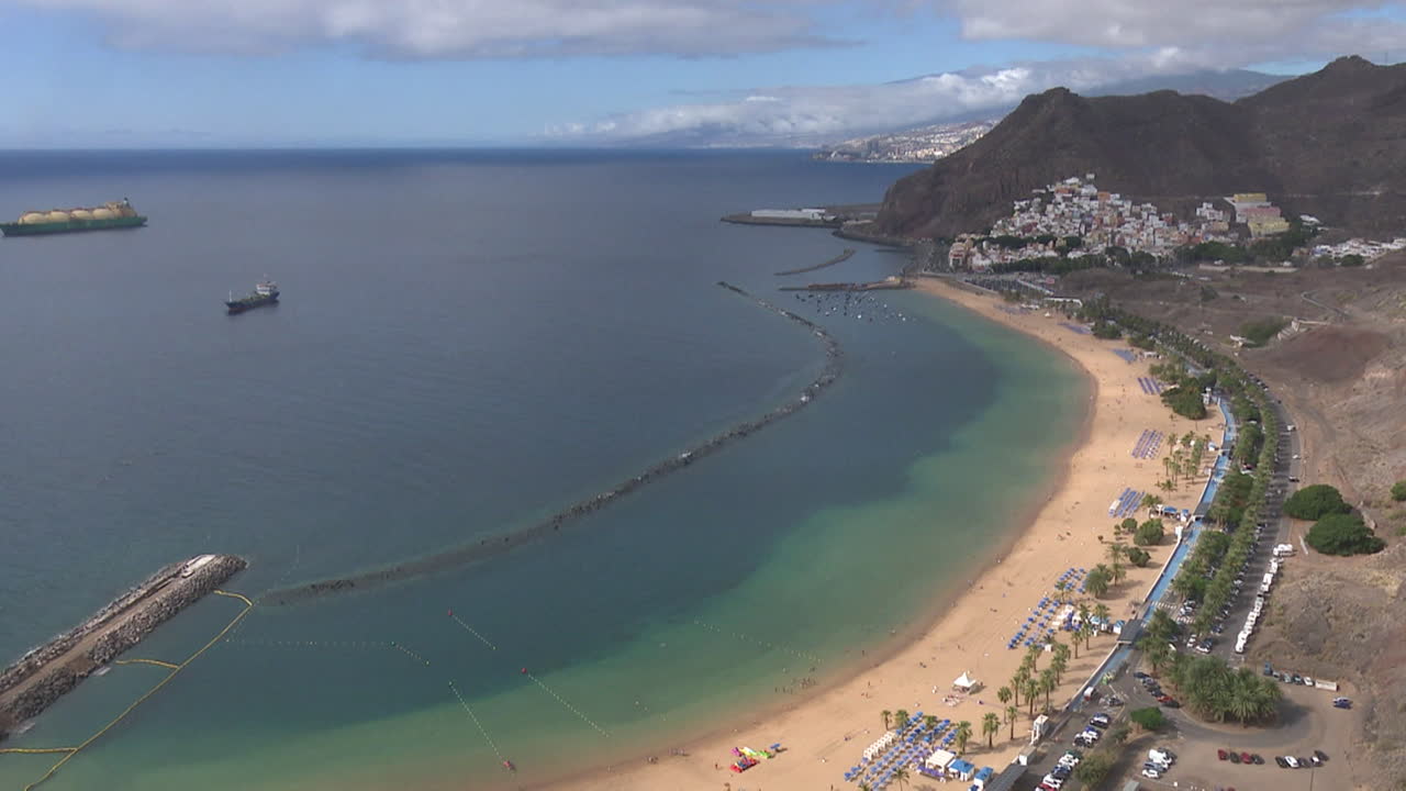 Aerial View of a Beach in Tenerife, Spain
