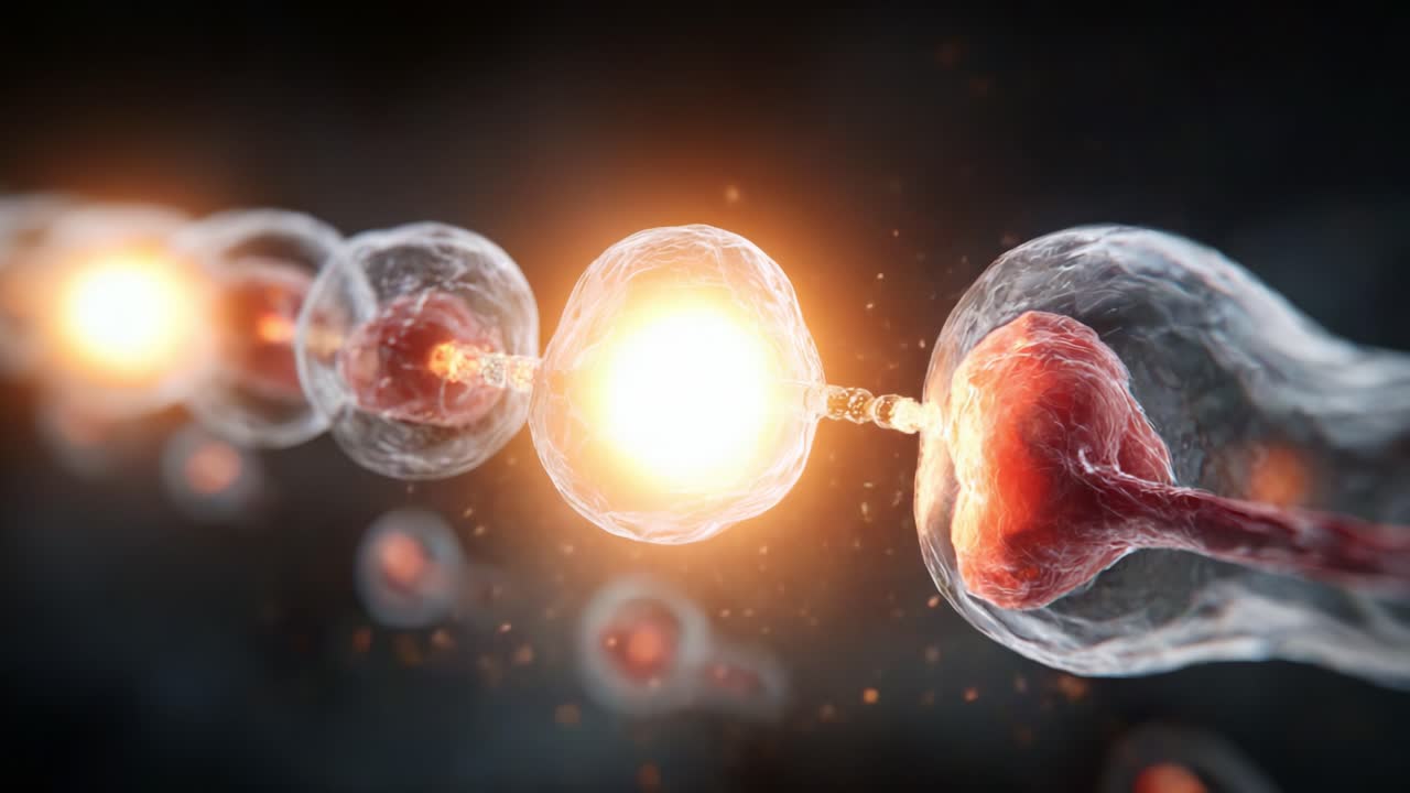 A Captivating Visual Journey Through Cellular Connections: Exploring the Dynamic Interactions Between Neurons and Synapses in a Stunningly Detailed 3D Rendered Environment