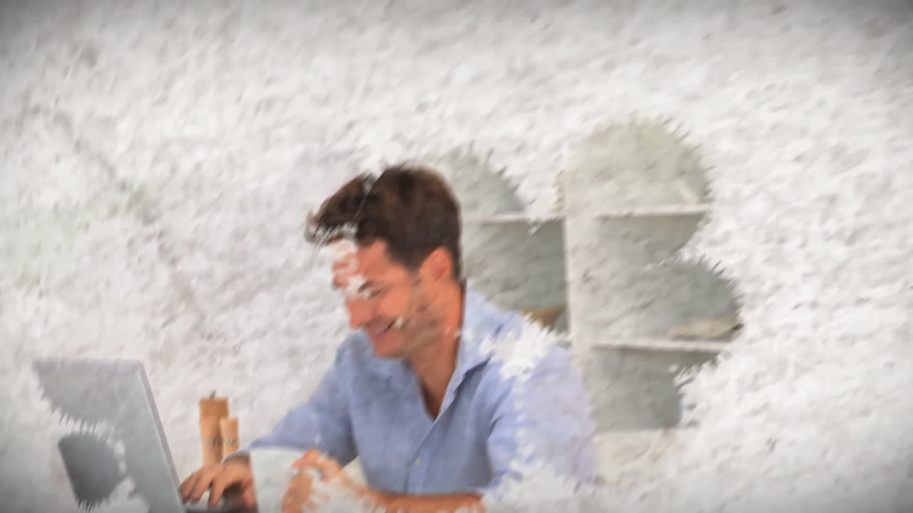 animación de hombres que trabajan en el hogar