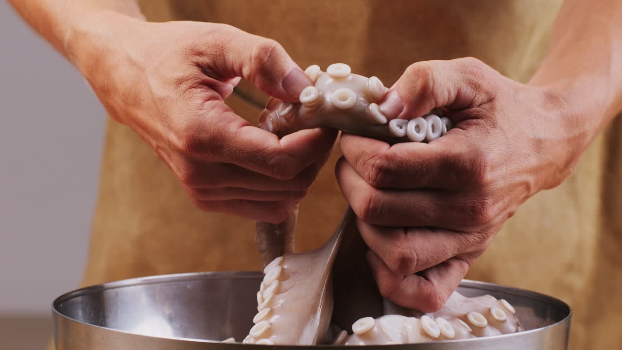 Preparing Octopus for Cooking