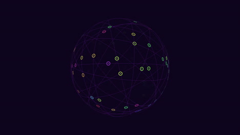 Interconnected lines and circles form a intriguing network pattern