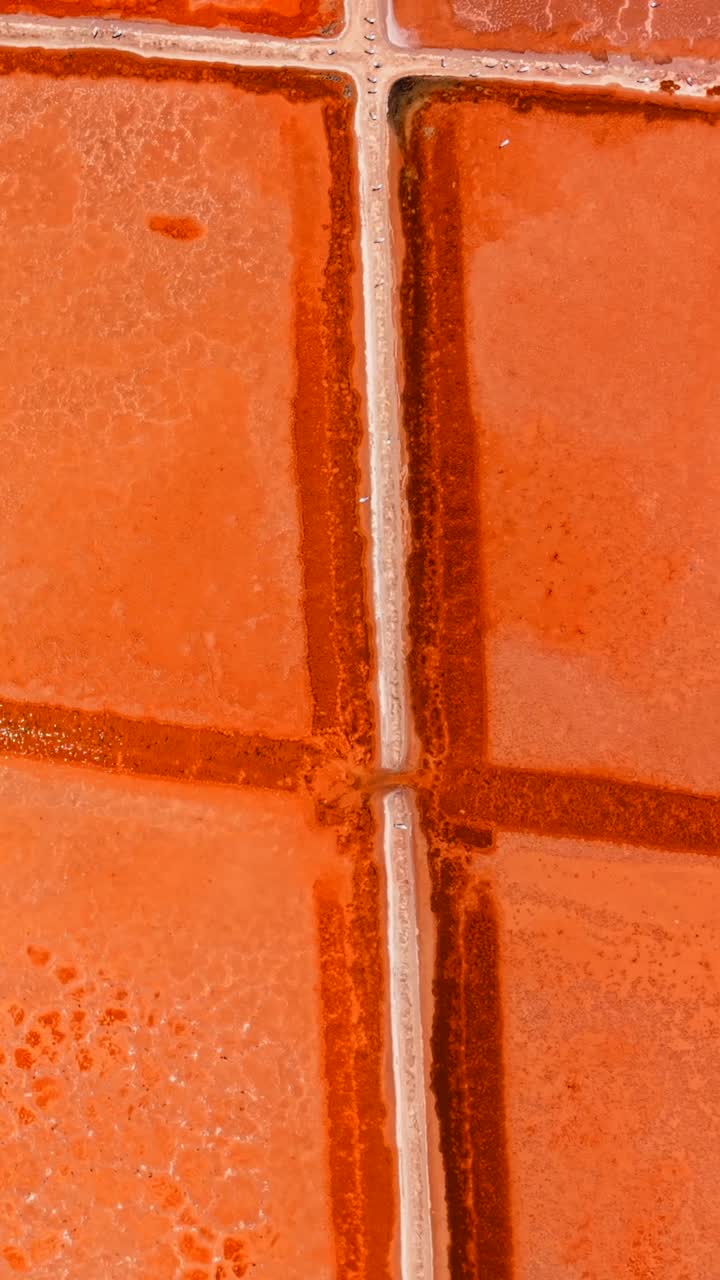 Aerial View of Orange Salt Ponds