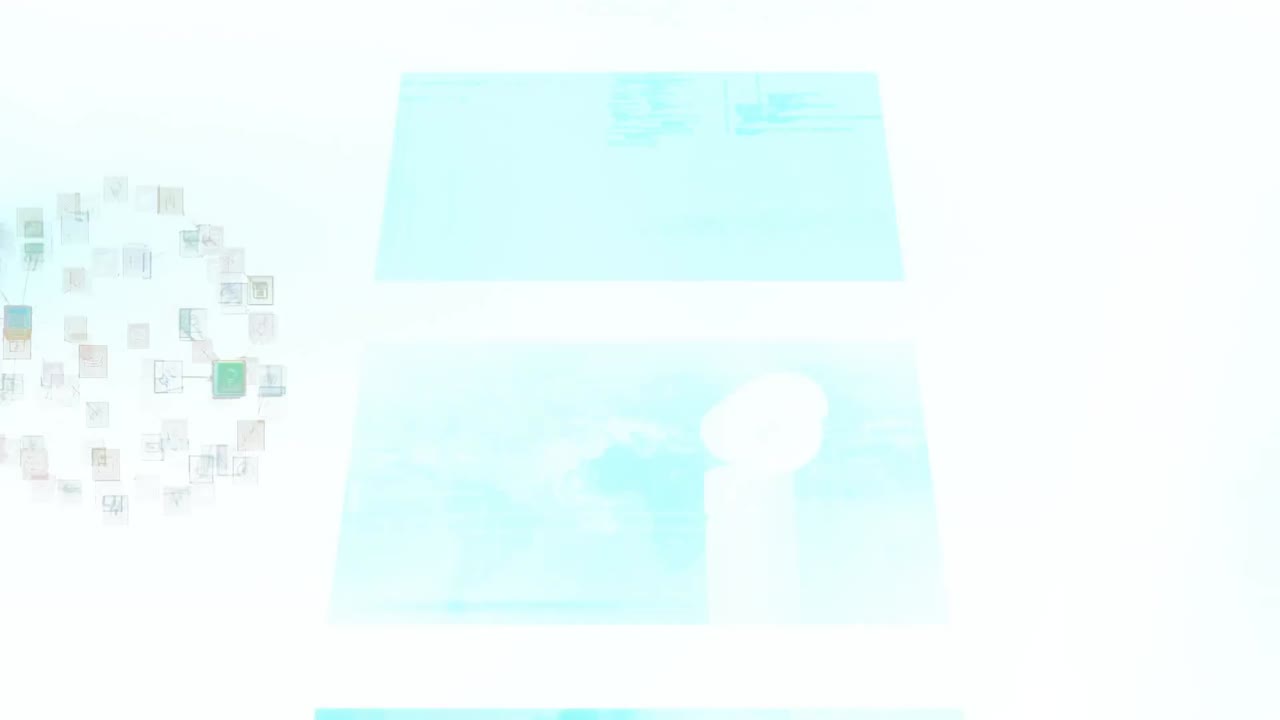 연결 및 화면의 네트워크와 함께 지구의 애니메이션