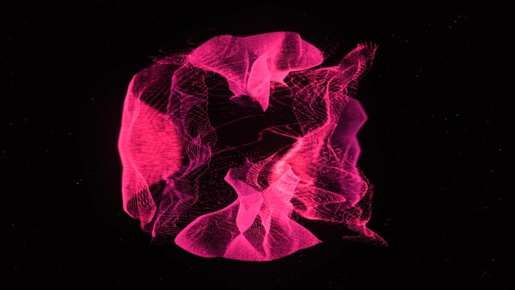Abstract Pink Particle Design
