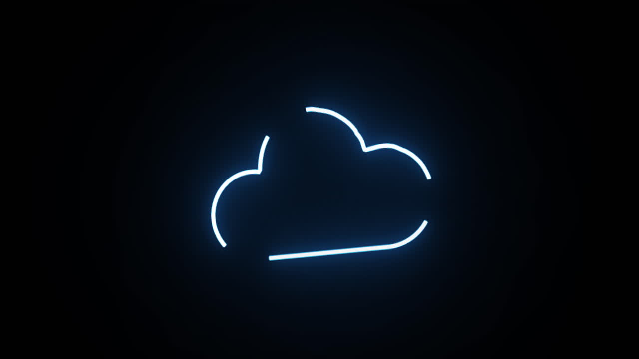 Neon Cloud Icon