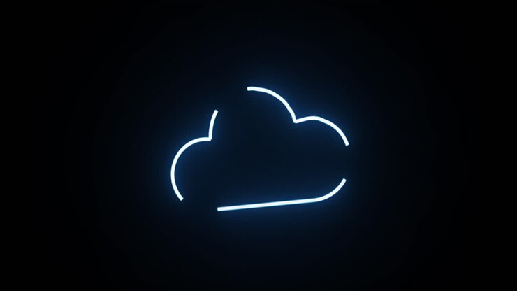 Neon Cloud Icon