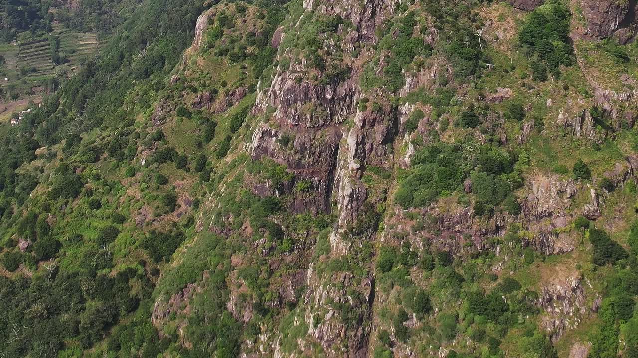 Stunning aerial view of lush Madeira landscape in Portugal