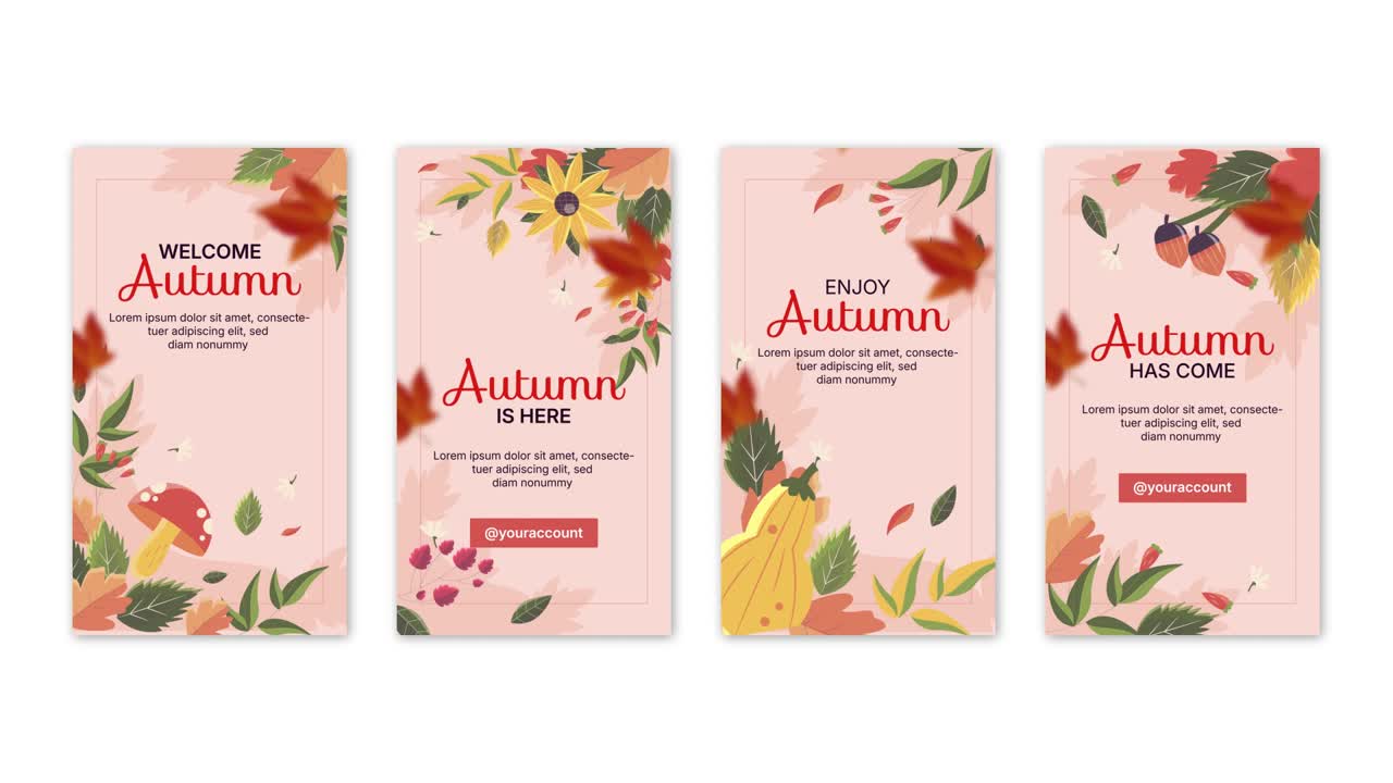 Autumn Themed Social Media Stories