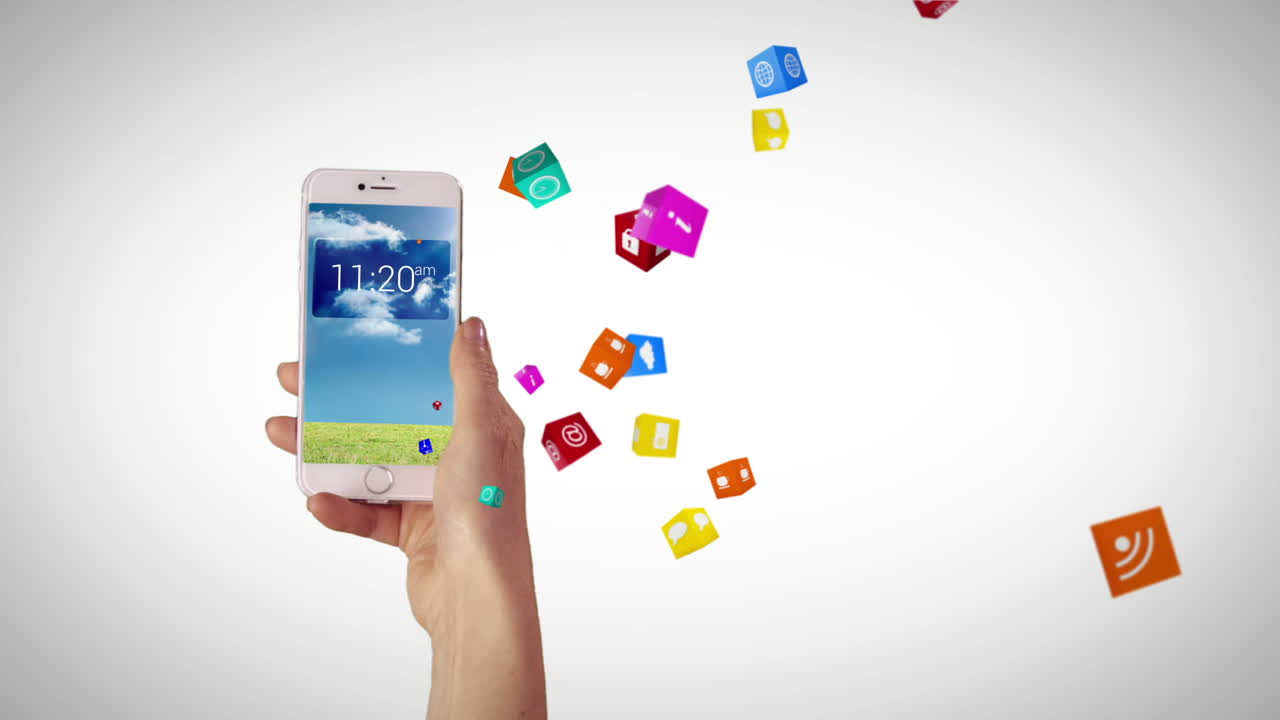 uso de aplicaciones manuales en el teléfono inteligente