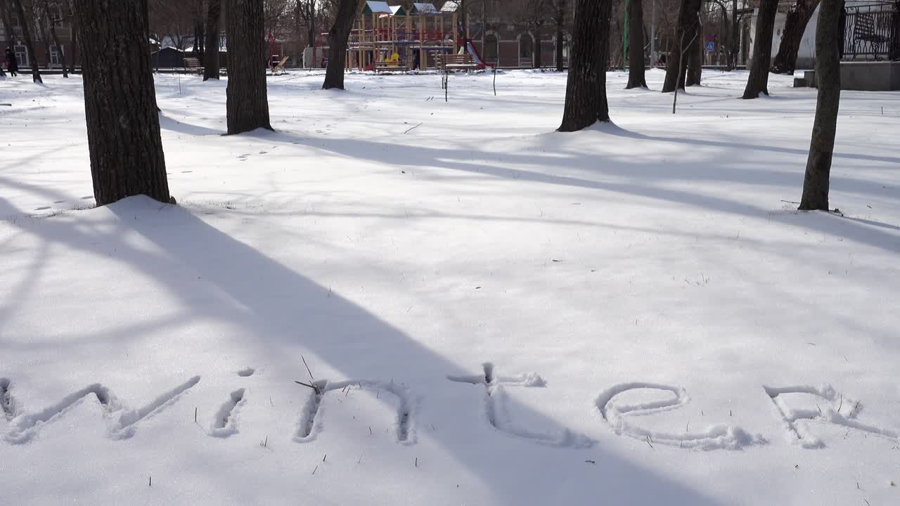 Iscrizione Inverno sulla Neve