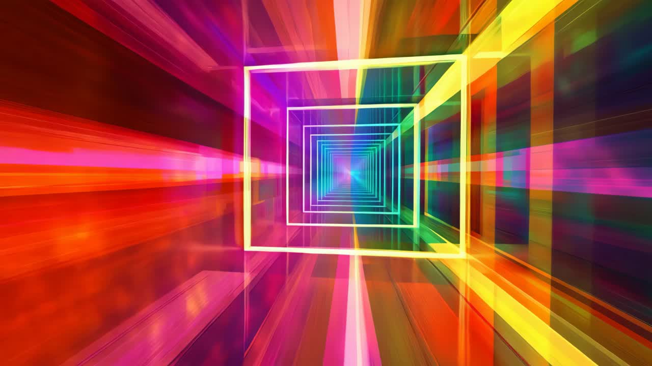 다채로운 추상적인 터널