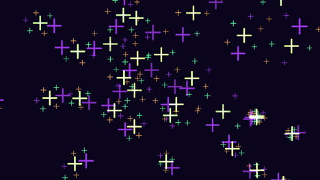 patrón cruzado abstracto con puntos coloridos en un fondo monocromático