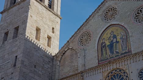 spoleto cathedral in the piazza del duome in umbria, italy